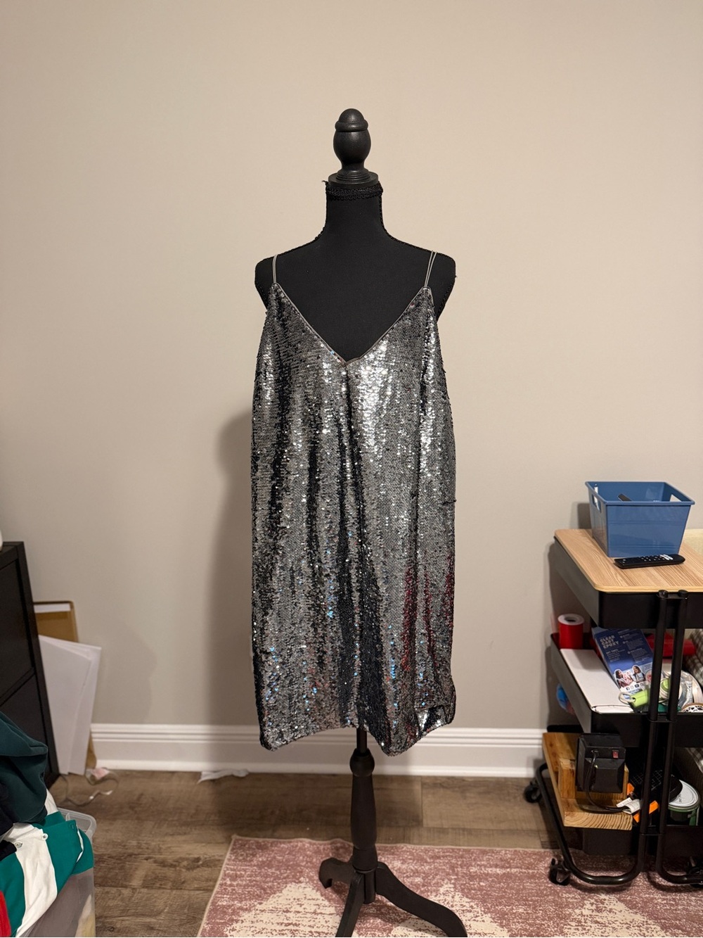 ASOS Silver Sequin Party Dress